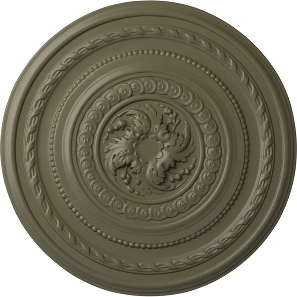 Ekena Millwork Pearl Ceiling Medallion (Fits Canopies up to 1 7/8"), Hnd-Painted Spartan Stone, 26 1/4"OD x 1 1/2"P CM26PESSF - main